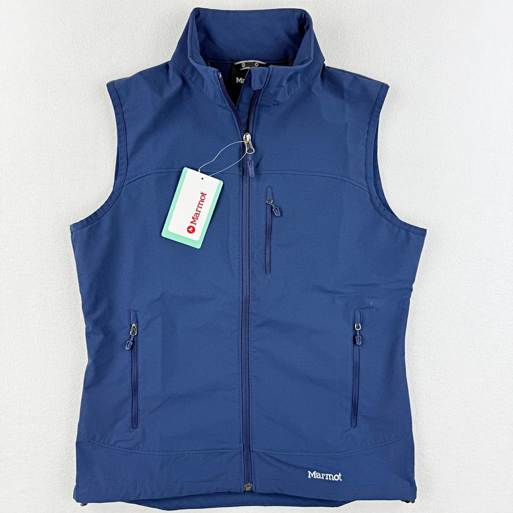 Marmot Tempo Vest Womens Size M Arctic Navy Full Zip Sleeveless Jacket - NEW